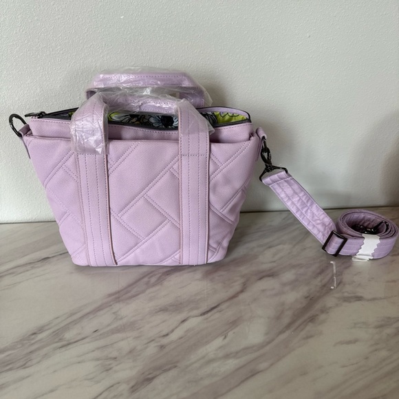 Lug Purple Tote Bag with Structured Design - Picture 2 of 7